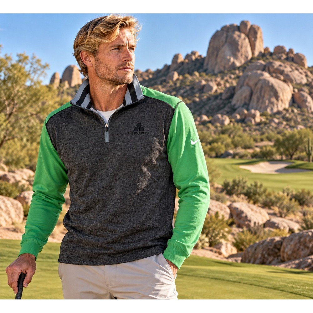 Nike Golf Boulders Resort Scottsdale Mens L 1/4 Zip Tour Performance Dri-FIT